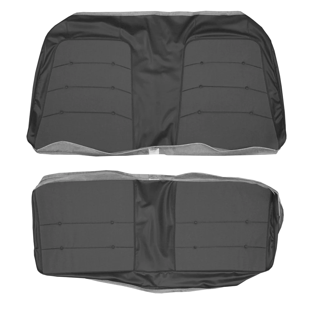 Rear Bench Seat Upholtry - Cloth Style – Ribbed Cloth inserts with Belmont Grain skirts.  Charger SE Models.