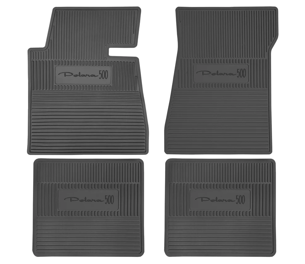 Original style floor mat (set) with "Polara 500" logo.  For Automatic floorboards.  Black only