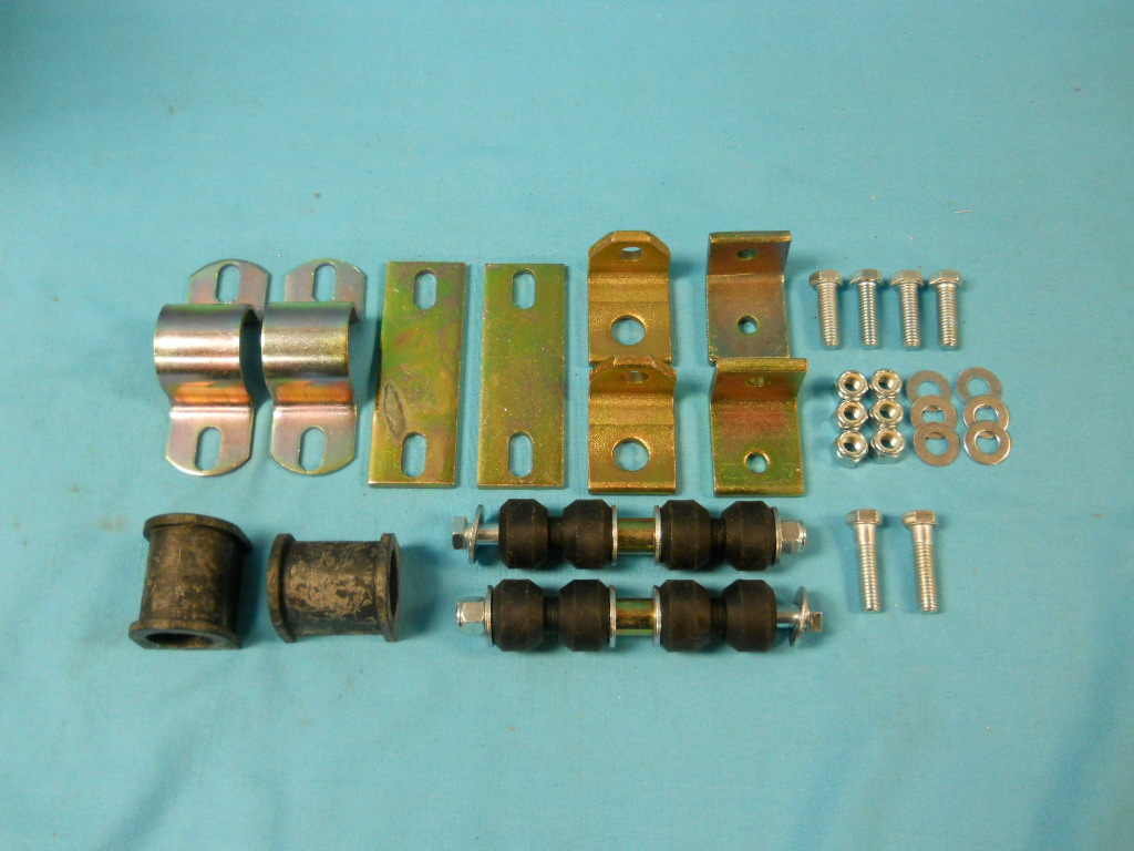 Front Sway Bar mounting hardware kit - includes center sway bar brackets and poly bushings as well as end link kits.
