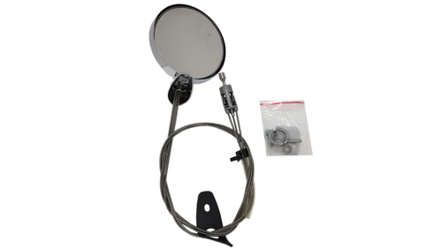 Drivers side Remote style mirror.  With Long remote cable specific for Duster.  Also can be used for Demon and Dart Sport but mirror design is slightly different for DODGE Factory ones cosmetically.