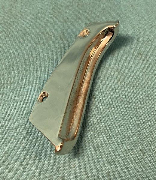 Inner trim mldg - Passenger side - attaches to the inside edge of the tailight housing - In chrome standard Barracuda. Since we are not sure the proper silver color paint for these, we are leaving them in chrome for you to paint the color you believe they should be. Made in the USA and fit properly