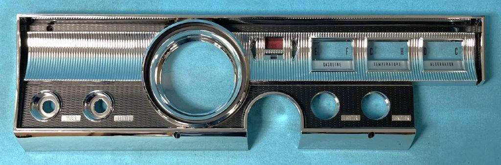 Instrument Bezel (Also for 1965 Canadian Barracuda and 1965 Canadian Valiants).  Does include new lens, blinker lenses, and high beam lens.