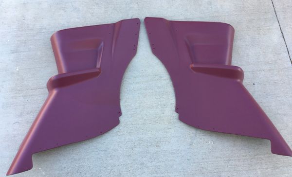 Convertible Rear Panels - Red - Pair.  Fiberglass as originals.