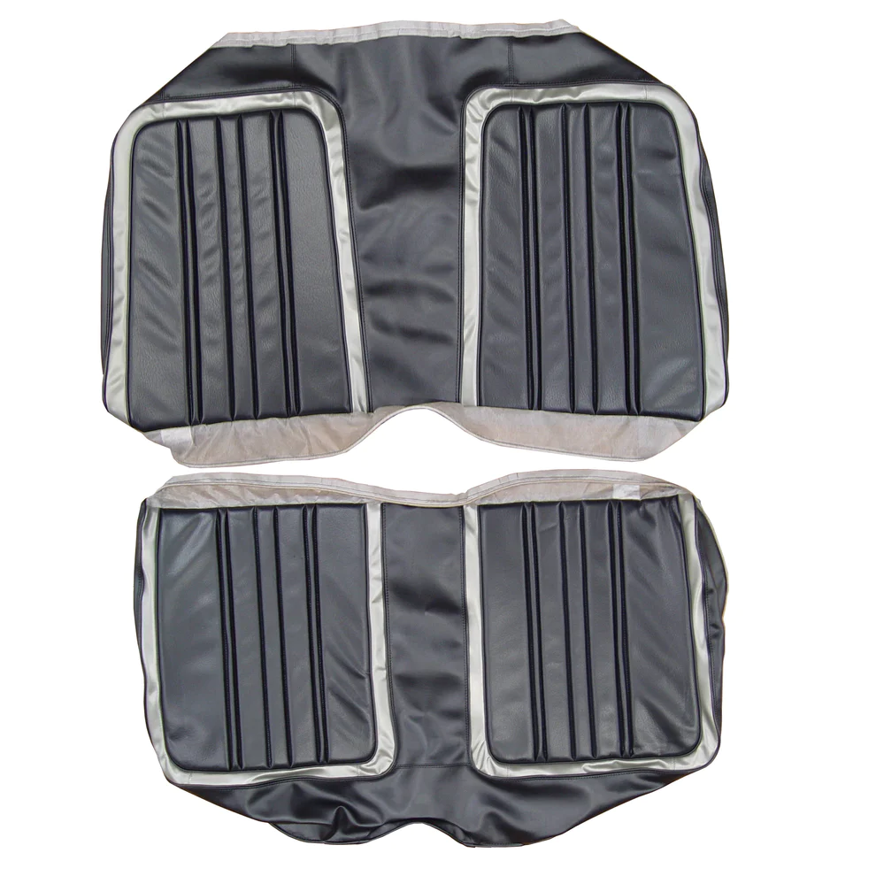 Rear Bench Seat - Convertible.  Laredo grain inserts with 2”accent collar & Coachman grain skirts