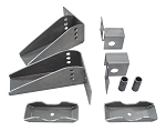 Spring Relocation Kit - Moves leaf springs in 3" per side for added tire clearance.  Mounts in longitudinal.  Requires welding.  Includes front hangers, shackles, rear shackle mount and spring mounting seats.