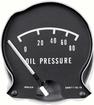 Rallye Oil Pressure Gauge.  Exact reproduction.  Note A – Gauge requires solid state voltage limiter or upgraded circuit board.  1968-70 Dodge and 1970 Plymouths.