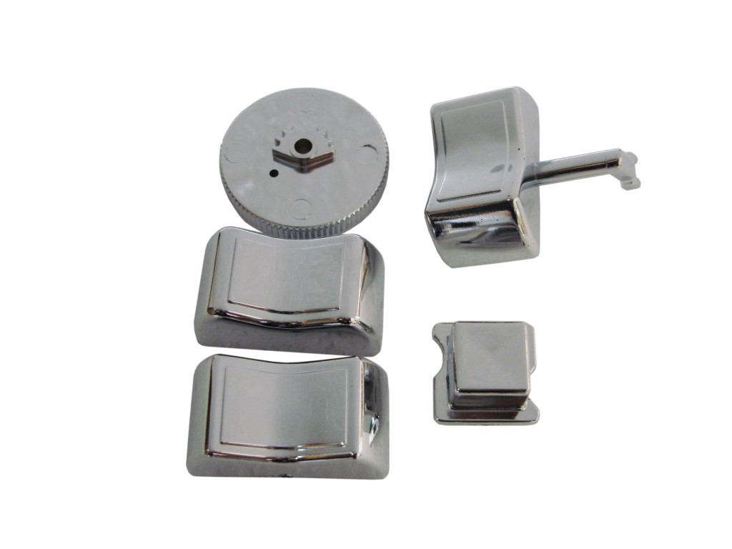 Rallye Dash Chrome Bezel kit (5 pieces).  3 toggle, 1 round dimmer, and 1 square washer squirter. - discount exempt