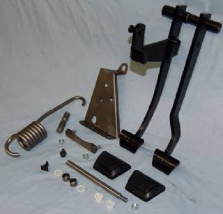 Clutch & Brake pedal assembly.  For use with over center spring and pin - diaphragm style (18 finger) pressure plate.