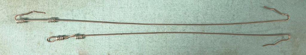 Bucket Seat Track Cables.  Connect hooks #324-61771 and # 354-61772.  12-7/8”	. For driver seat and 14-3/8” for passenger seat.  Sold as a set