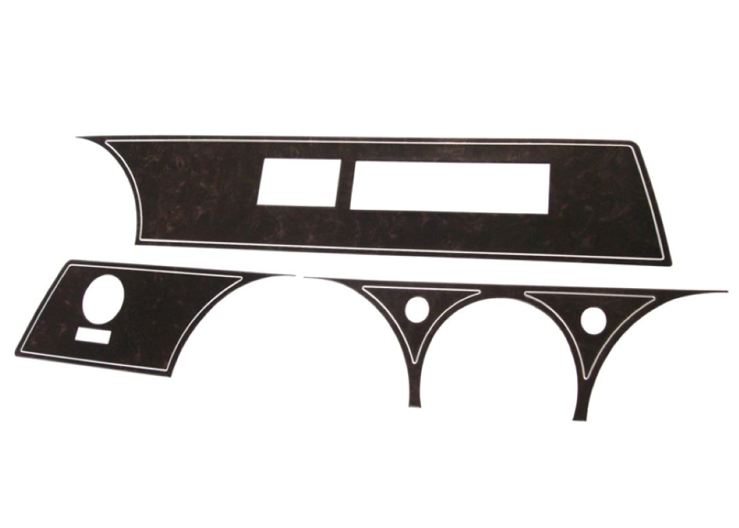 Dash Woodgrain set - tall fan switch opening - concourse version.  This vesion has the white detail lines around the edges of the woodgrain.