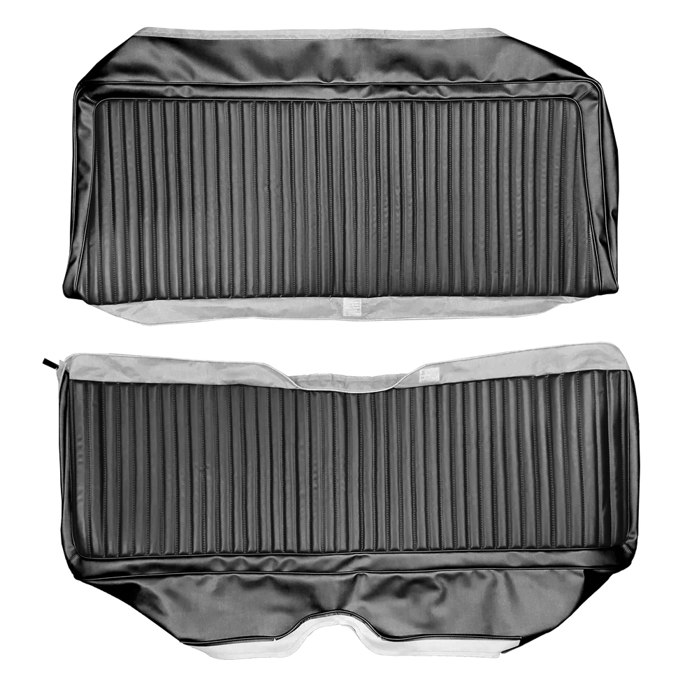 Rear Bench Seat - Upholstry - Hardtop.  Polara 500 - Cologne Grain inserts with Bison grain skirts
