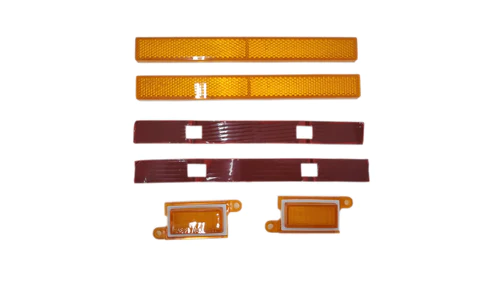 Amber Side Marker Light lens AND yellow reflector (2 sets or one vehicles worth) - pkg (discount exempt)