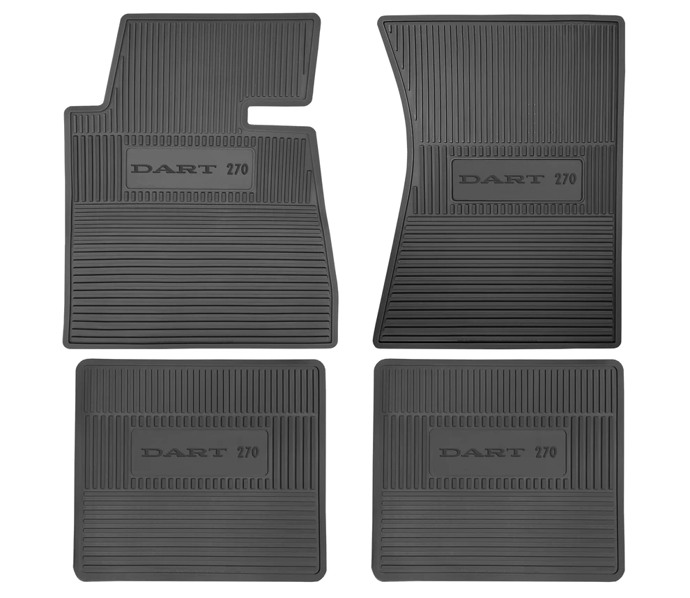 Original Style floor mat (set) with "Dart 270" logo.  For automatic floorboards.  Black only