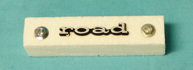 "Road" portion of the "Road Runner" door emblem  - For 1970 Decklid emblem - reproduction