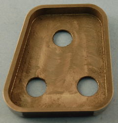 Frame side torque shaft ball stud reinforcement bracket, welds to frame rail on all 1967-76 A-body cars, an absolute must when converting from automatic to 4-speed.