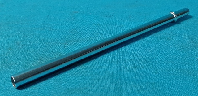 Oil Dipstick Tube - A high quality reproduction oil indicator tube for 1970-74 small block applications.  Formed from the correct wall thickness steel tubing with correct swedged flare & tapered end for easier installation.  Clear zinc plated and is to be painted with the engine after installation.  Correct straight tube with overall length of 7.875".  Reference Chrysler part number 3418 933.