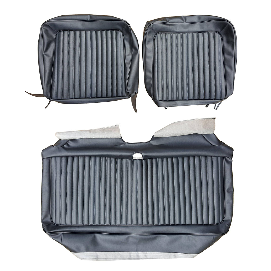 Front Split Bench seat upholstery.  Shallow Elk Grain inserts with Coachman Grain skirts. Metallic Parchment, Metallic Green, and Metallic Bronze additional charges will apply - please inquire.