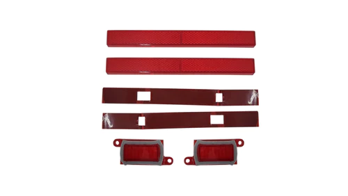 Red Side Marker Light lens AND red reflector lens (2 pairs or one vehicle worth) - set (discount exempt)
