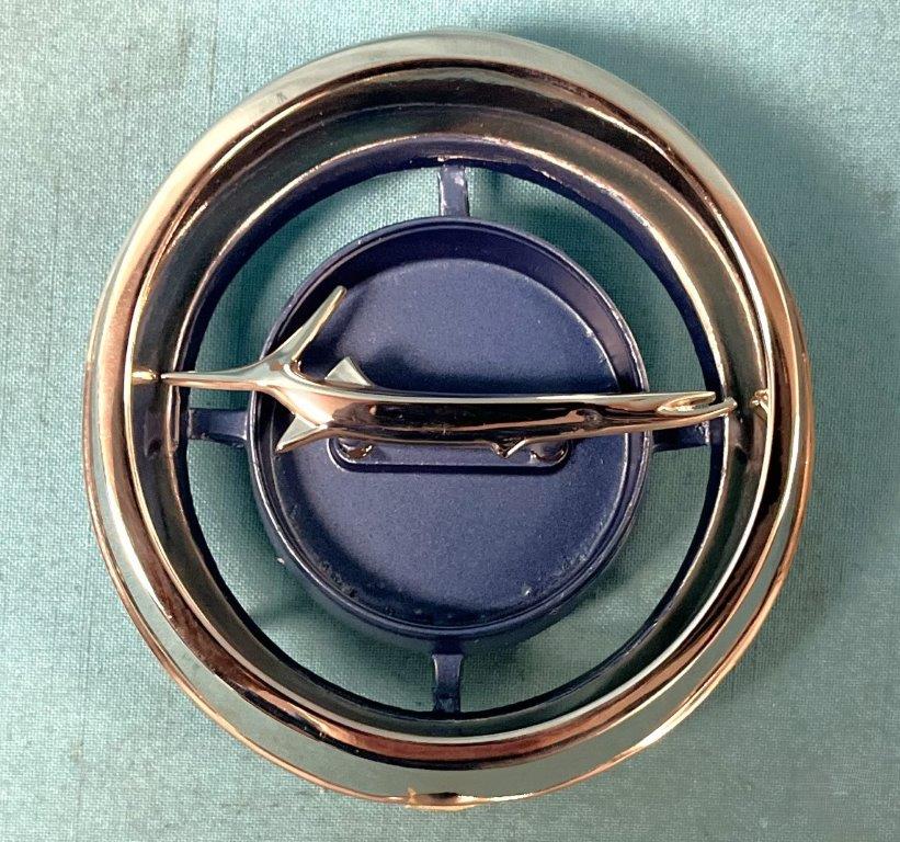 Front Center Grill Emblem - (Fish in circle) - Blue background