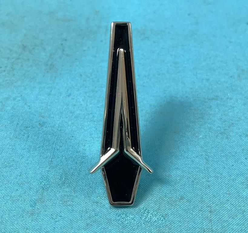 Header Panel Emblem - Black with Chrome