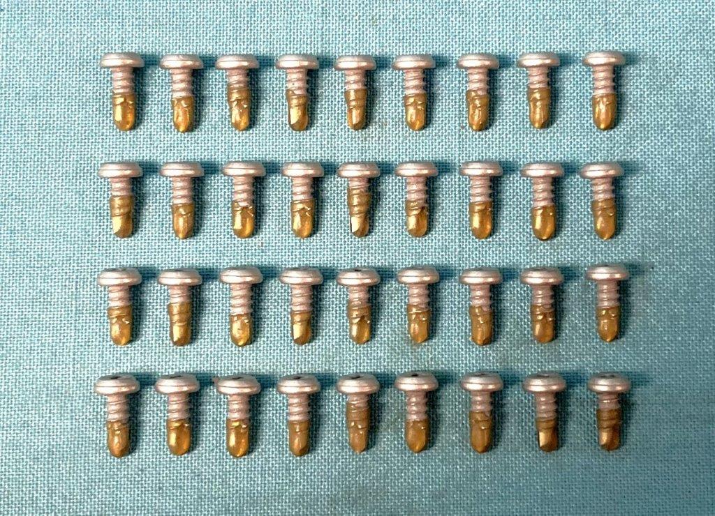 Wheel trim screws - set of 36.  With bees wax and proper head for these years.