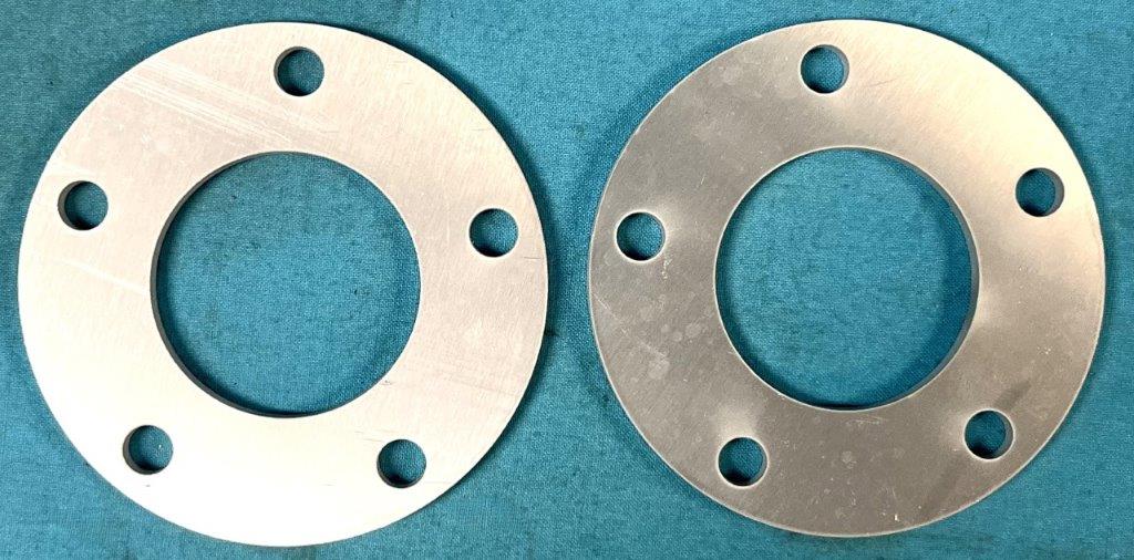 Wheel Spacer - Aluminum - 1/4" - Large bolt pattern for 10" ro 11" drum - Front or rear (sold in set of 2)