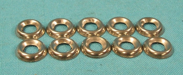 Cupped finish washer - #10 head size, .59OD - stainless (each)