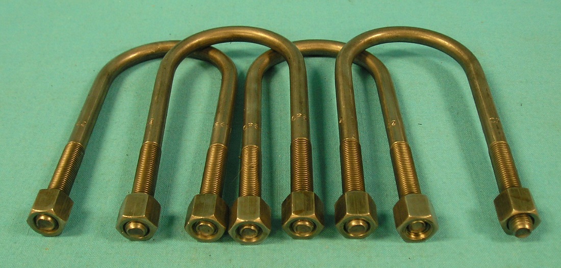 Spring U-Bolt Package - 7-1/4" rear (full set of (4) 6" bolts and (8) nuts).