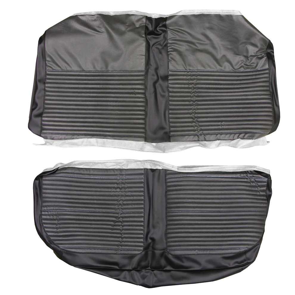 Rear Bench upholstery - Hardtop for Dart 270 model.  Cirrus Grain inserts and Cologne grain skirts.