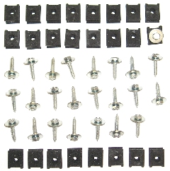 Air Grabber Seal & Air Box Mounting Kit.  Plymouth Air Grabber or Dodge Ramcharger.  24 sets of screws and u-nuts provided.