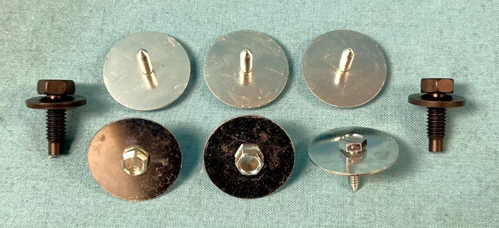 Splash Shield Screw kit - mounts the long plastic shield in front of door hinge.  (8 piece)