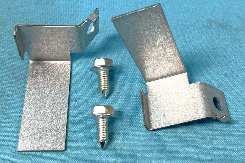 Rock Guard Kit - Mount to the sill at the front of the rear wheel Housing to prevent damage to brake and fuel lines from 							Road debris.  Correct Galvanized Steel like originals