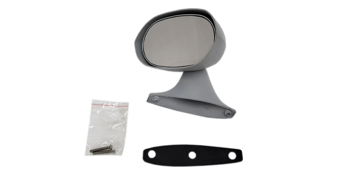 Side View Mirror - Ralley Style - Drivers side - NON Remote - Primer for paint. (Discount Exempt)