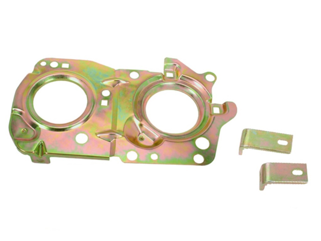 Steel headlight bucket - Passenger side (comes with mounting brackets)