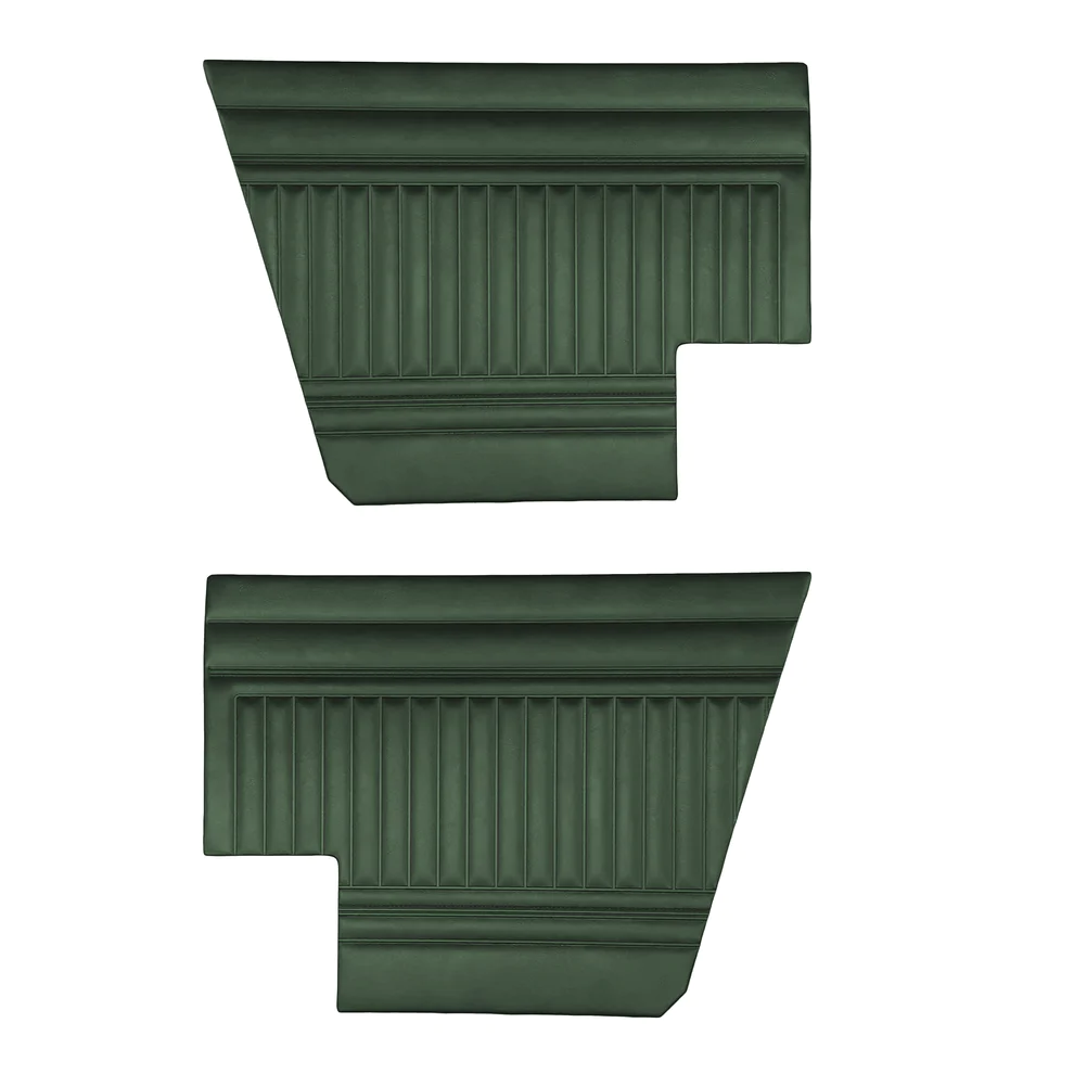 Rear Panels - Bench Style - hardtops.  Die-electrically heat sealed Oxford grain. (pair)

NOS color options Ember Gold, Light Metallic Green and Parchment will require additional surcharge - call to inquire.

Web orders place color selection in notes.