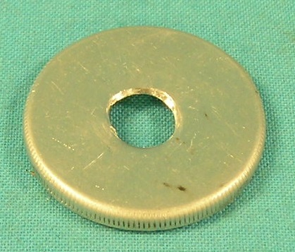 Washer bag cap for "Jiffy Jet" bags.  Threaded hole for valve.