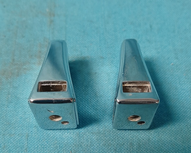 Seat Track Adjuster knobs - chrome (pair) - Bucket seat or Bench seat. discount exempt