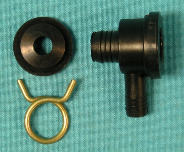 Bendix Brake Booster check valve - with gasket and correct clamp (each).