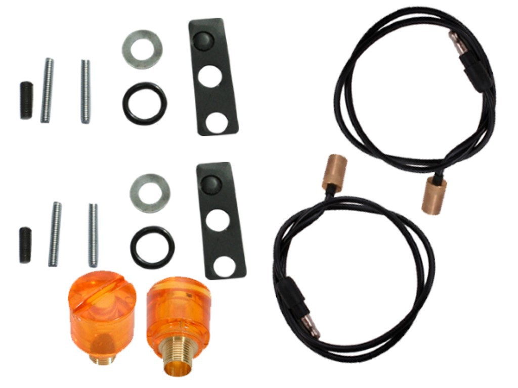 Hardware kit - lenses, bulbs, wires and hardware (gaskets, O-rings, etc).  Everything BUT the chrome housings.