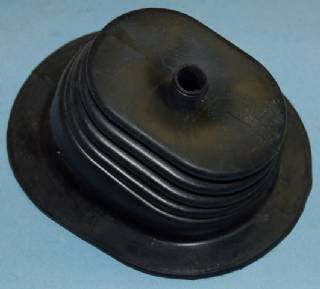 Shifter boot - For vehicles WITHOUT console and original Round Hurst shifter.  Hole in boot is not as large as Inland shifter boot.  Will also work in 1966-67 B-body vehicles with Round handle Hurst shifters.