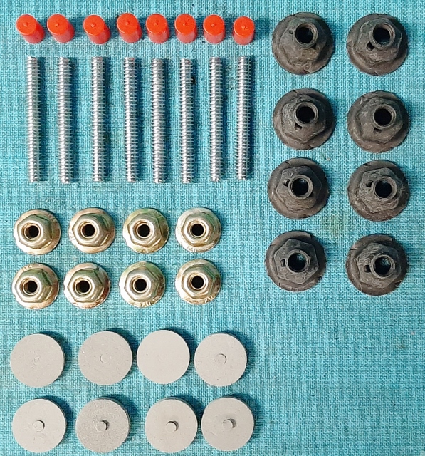 Tailight Housing to body mount kit - 8 studs and nuts, 8 mounting bolts & 8 "red" stud protectors.
