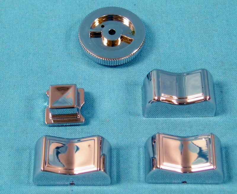 Rallye Dash Chrome bezels (except Charger) - 5 piece set includes (3) toggle, (1) round dimmer, and (1) square washer squirter. - Discount exempt