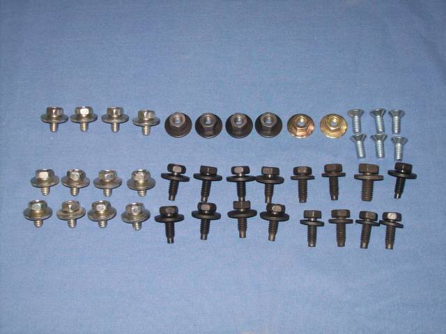 Door Bolt set.  Mounts regulators and tracks to inside of door (does both doors).
