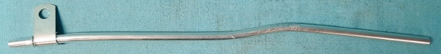 Oil Dipstick Tube Assy - A high quality reproduction oil indicator tube assembly for 1964-65 B-Body and 1965-68 C-Body big block applications.  Also can be used on 1958-64 big block applications.  Formed from the correct wall thickness steel tubing with correct swedged flare & tapered end for easier installation. Mounting clip is shipped loose on the tube & provides the similar appearance of an original part. Bead blasted & clear zinc plated for proper appearance & is not supposed to be painted after installation.   Reference Chrysler part number 2465 691