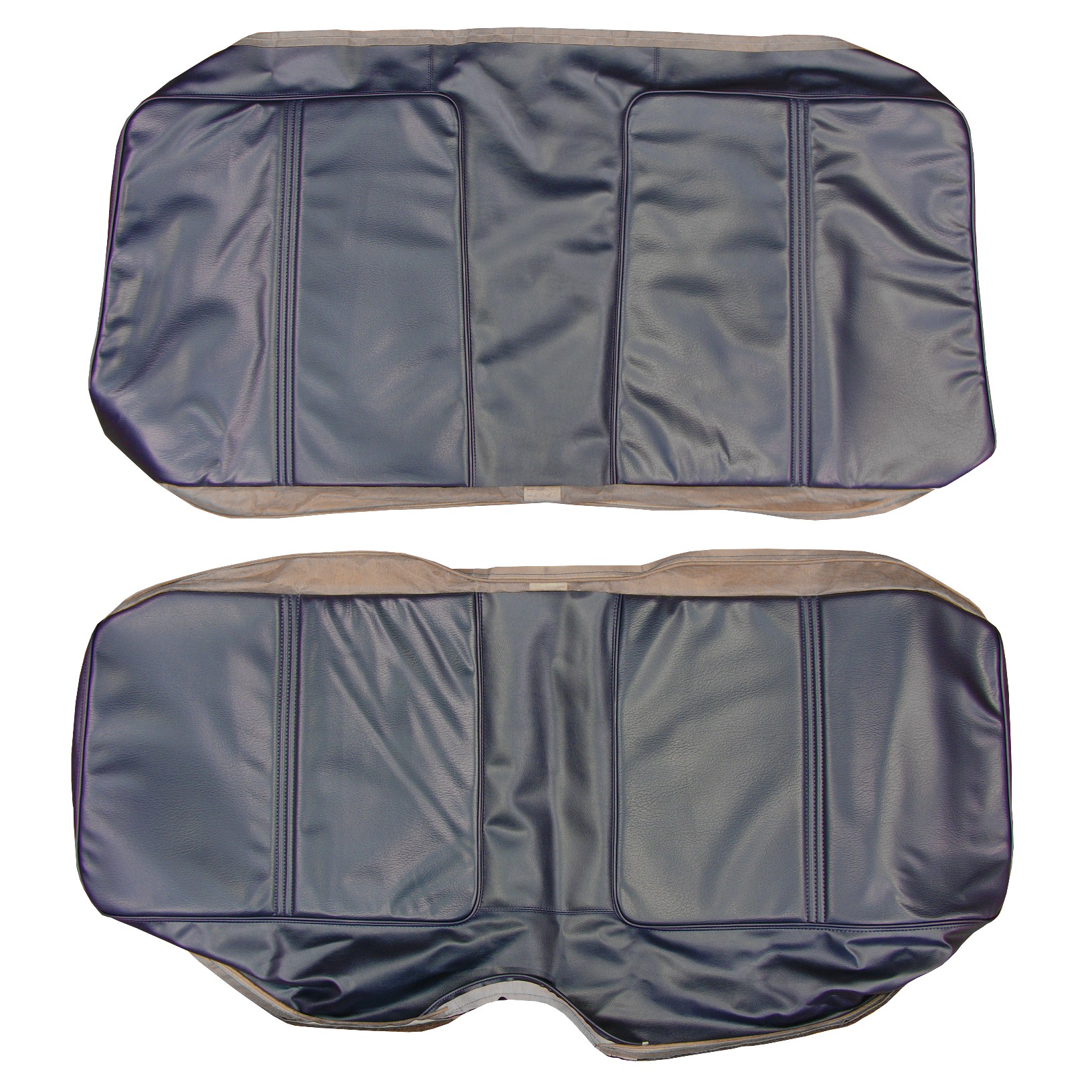 Rear Bench Seat Upholstry.  El Paso grain inserts and Coachman grain skirts . Duster / Duster 340.