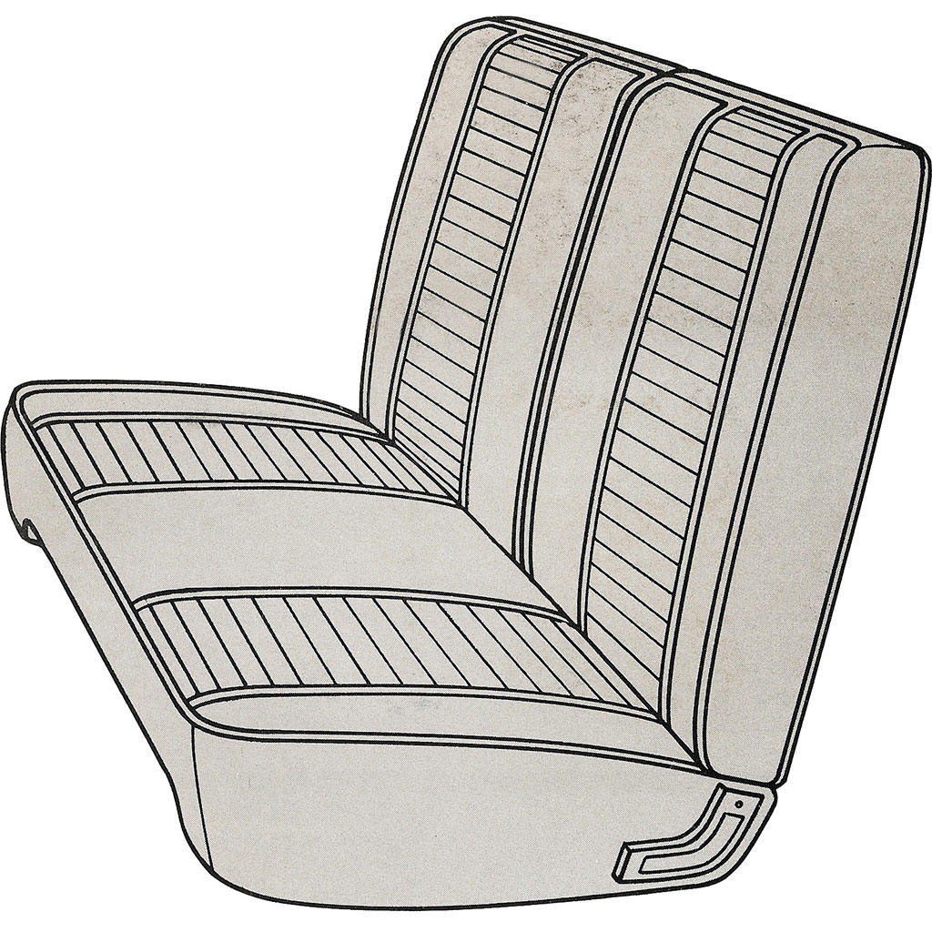 Front split bench with NO center armrest for Cudsa 340 / 383 performance packages.  Coachman grain inserts and Coachman grain skits
