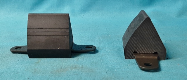 Rear Frame rail bumpers (pair).  Aprox. 2" long