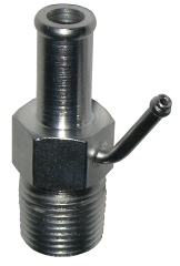 Power Brake Vacuum Fitting - All power brake vehicles (except 68-69 Charger) that are equipped with either an Air Grabber hood or A/C.  Also used on 60-65 vehicles requiring vacuum for the heater controls.  Single 1/8” auxiliary port