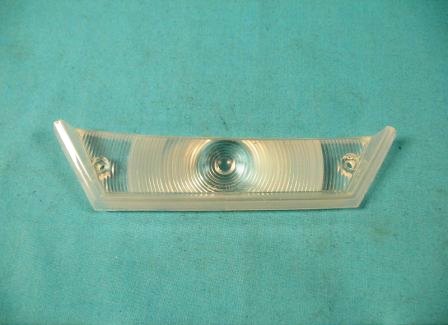 Clear Drivers side front parking lens.  No chrome on bottom edge as originals - you can either paint silver / chrome yourself or have it done through our Plastic Chrome shop for additional charge.  No gasket included.