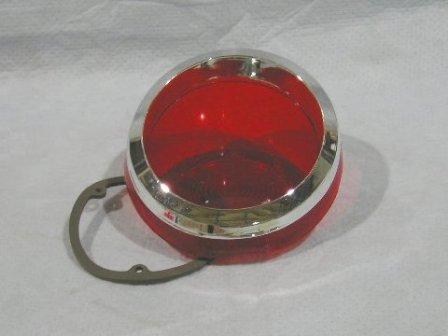 Tail light lens (Left or Right) - with Chrome ring.  (Discount Exempt)